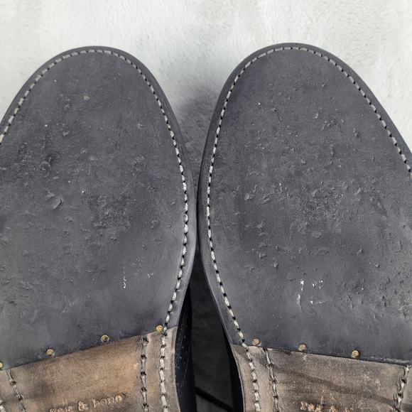 rag & bone Black Leather Brogue Derby Shoes main image 11